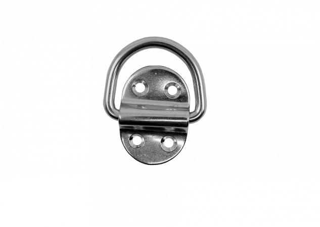 Edelstahl Augplatte mit klappbaren D-Ring
