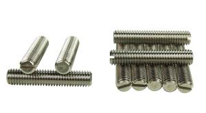 10x Edelstahl Gewindestifte, Madenschrauben, Schlitz und Kegelstumpf, 8x40mm, V4A