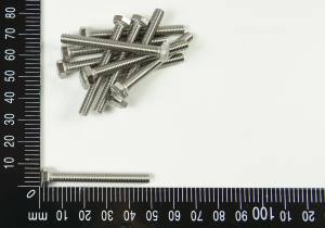 10x Edelstahl Sechskantschraube, M5x45mm, V4A