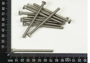 10x Edelstahl Sechskantschraube, M5x70mm, V4A