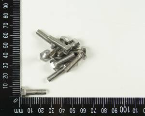 10x Edelstahl Sechskantschraube, M6x20mm, V4A