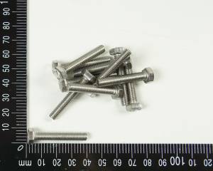 10x Edelstahl Sechskantschraube, M6x35mm, V4A