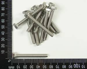 10x Edelstahl Sechskantschraube, M6x50mm, V4A