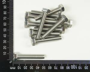 10x Edelstahl Sechskantschraube, M8x45mm, V4A