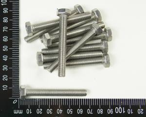 10x Edelstahl Sechskantschraube, M8x60mm, V4A