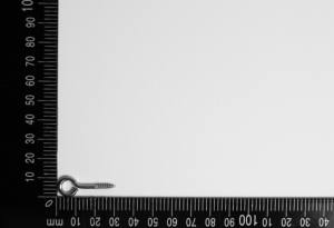 10x Ösenschraube mit Holzgewinde, 2,5 x 18mm, Länge 30mm, Edelstahl V2A / AISI 304