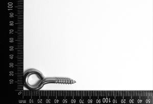 10x Ösenschraube mit Holzgewinde, 6 x 37mm, Länge 63mm, Edelstahl V4A / AISI 316