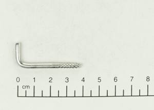 10x Schraubhaken, gerade, 3,5 x 13mm, Länge 40mm, Edelstahl V2A / AISI 304