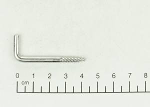 10x Schraubhaken, gerade, 4 x 14mm, Länge 45mm, Edelstahl V2A / AISI 304