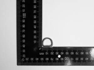 2x Edelstahl D-Ringe, geschweißt, 3x15 mm, V4A, rostfrei