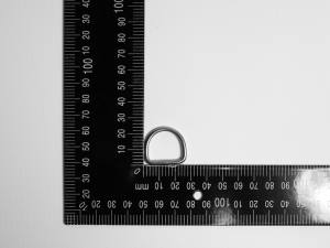 2x Edelstahl D-Ringe, geschweißt, 3x20 mm, V4A, rostfrei