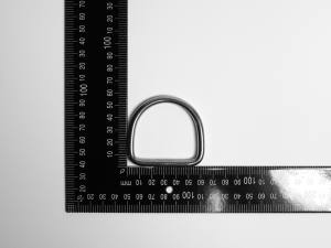 2x Edelstahl D-Ringe, geschweißt,6x50 mm, V4A, rostfrei