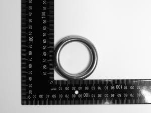 2x Edelstahl Ringe, geschweißt, Öse, 10x50 mm, rostfrei, V4A