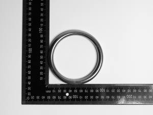 2x Edelstahl Ringe, geschweißt, Öse, 10x80 mm, rostfrei, V4A