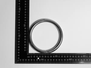 2x Edelstahl Ringe, geschweißt, Öse, 12x105 mm, rostfrei, V4A