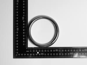 2x Edelstahl Ringe, geschweißt, Öse, 12x85 mm, rostfrei, V4A