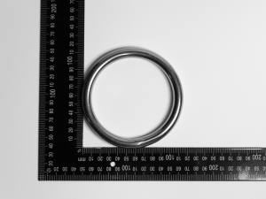 2x Edelstahl Ringe, geschweißt, Öse, 12x90 mm, rostfrei, V4A