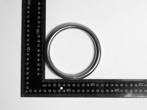 2x Edelstahl Ringe, geschweißt, Öse, 12x95 mm, rostfrei, V4A