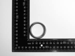 2x Edelstahl Ringe, geschweißt, Öse, 6x35 mm, rostfrei, V4A