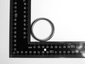 2x Edelstahl Ringe, geschweißt, Öse, 6x45 mm, rostfrei, V4A