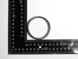 2x Edelstahl Ringe, geschweißt, Öse, 6x50 mm, rostfrei, V4A