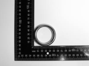 2x Edelstahl Ringe, geschweißt, Öse, 8x40 mm, rostfrei, V4A