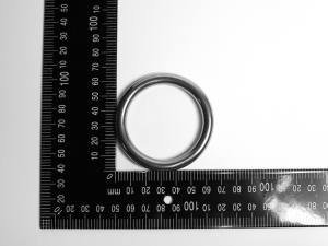 2x Edelstahl Ringe, geschweißt, Öse, 8x50 mm, rostfrei, V4A