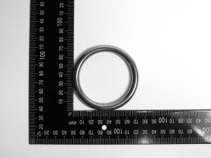 2x Edelstahl Ringe, geschweißt, Öse, 8x60 mm, rostfrei, V4A