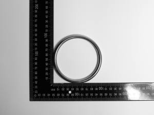 2x Edelstahl Ringe, geschweißt, Öse, 8x85 mm, rostfrei, V4A