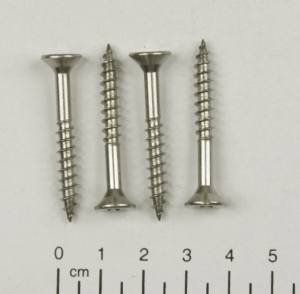 4x Holzschraube, Edelstahl, Senkkopf, Sternantrieb, 5x25mm, V2A