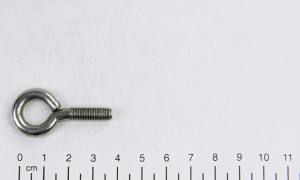 5x Ösenschraube / Ringschraube, metrisches Gewinde, M6 x 20mm, Länge 40mm, Edelstahl V2A