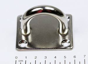 B-Ware, Edelstahl Augplatte / Deckauge -  D10, 60 x 48mm, V4A