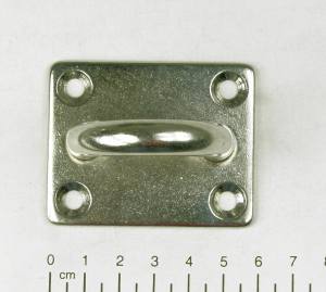 B-Ware, Edelstahl Augplatte / Deckauge -  D10, 60 x 48mm, V4A
