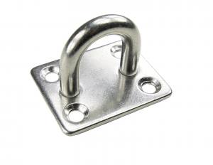 B-Ware, Edelstahl Augplatte, D16, 100 x 60mm, V4A
