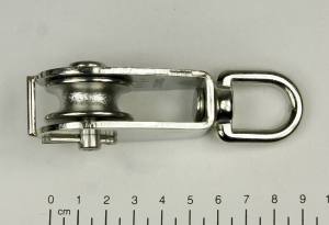 Edelstahl Block/Seilblock/Umlenkrolle mit 32mm Rolle, Länge ca. 97mm, V2A