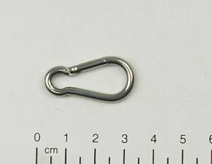 Edelstahl Karabiner / Karabinerhaken, 3x30mm, V4A / AISI 316