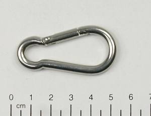 Edelstahl Karabiner, Karabinerhaken, 5x50mm, V4A / AISI 316