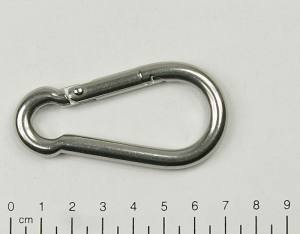 Edelstahl Karabiner, Karabinerhaken, 7x70mm,  V4A / AISI 316