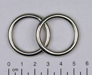 2x Edelstahl Ringe, geschweißt, Öse, 4x25 mm, rostfrei, V4A