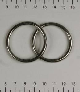 2x Edelstahl Ringe, geschweißt, Öse, 4x35 mm, rostfrei, V4A