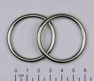 2x Edelstahl Ringe, geschweißt, Öse, 4x40 mm, rostfrei, V4A