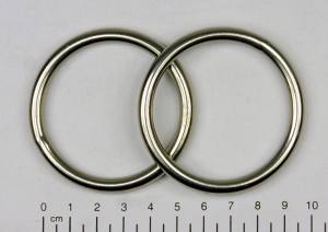 2x Edelstahl Ringe, geschweißt, Öse, 6x50 mm, rostfrei, V4A