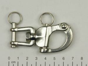 KAMERO Patenthaken Marathon Sicherheits Schnellverschluss 7cm, V4A