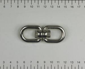 Wirbelschäkel Drehwirbel Auge / Auge, 6mm x 66mm, V4A Edelstahl