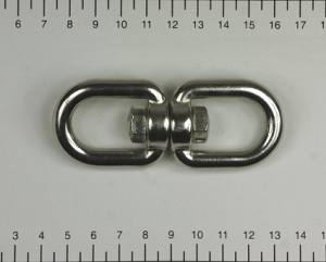 Wirbelschäkel Drehwirbel Auge / Auge, 8mm x 88mm, V4A Edelstahl