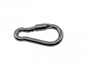 Edelstahl Karabiner - 5x50mm, Springverschluss, Öffnung nach außen, V4A / AISI 316