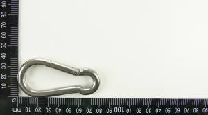 Edelstahl Karabiner, Karabinerhaken, 8x80mm, V4A / AISI 316