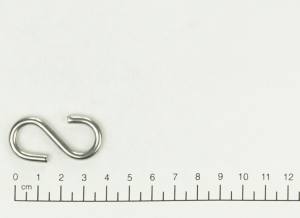 Edelstahl S-Haken, symmetrisch, D=4mm, V4A