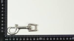 KAMERO Edelstahl Wirbelkarabiner mit Federzug und Gabel mit Innensechskant, 90mm, V4A