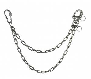 KAMERO Wallet Chain, 2fach-Kette, 62cm, Edelstahl, rostfrei, Walletchain, Kette für die Geldbörse, Hosenkette